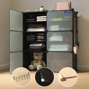 BOXJOY Plastic 12 Shelf Clothes Rack