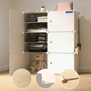 BOXJOY Plastic 12 Shelf Clothes Rack