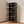 BOXJOY Hard Plastic 8 Shelf Vertical Black Shoe Rack with Brown Door