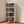 BOXJOY Hard Plastic 8 Shelf Vertical White Shoe Rack with Brown Door