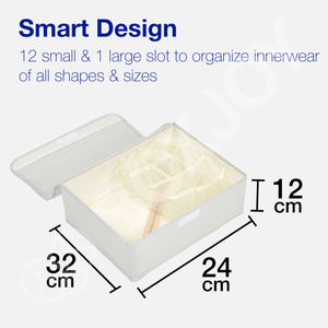 BOXJOY Polyester Foldable Light Grey Clothes Basket - 13 Grid