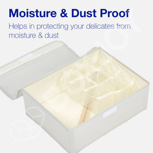 BOXJOY Polyester Foldable Light Grey Clothes Basket - 13 Grid