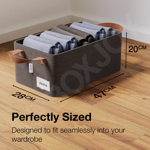 BOXJOY Oxford Fabric Foldable Grey Clothes Basket with Steel Frame