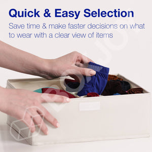 BOXJOY Polyester Foldable Light Grey Clothes Basket - 13 Grid