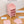 Durable material of the pink wardrobe with 6 shelfs showing a sturdy metal frame and plastic doors.