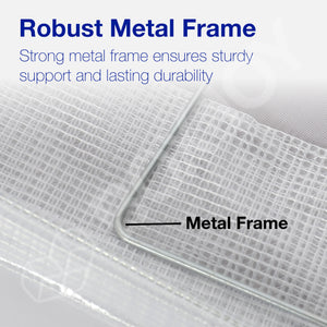 BOXJOY PVC Nylon Mesh Foldable White Transparent Clothes Basket