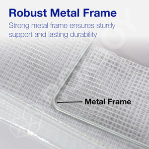 BOXJOY Pack of 2 100L PVC Nylon Mesh Foldable White Transparent Clothes Box