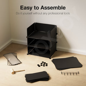 BOXJOY Plastic 5 Shelf Clothes Rack