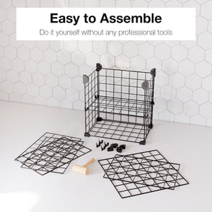 BOXJOY Metal Mesh 4 Shelf Black Kitchen Storage Rack - Vertical