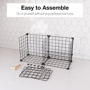 BOXJOY Metal Mesh 5 Shelf Black Kitchen Storage Rack - Horizontal