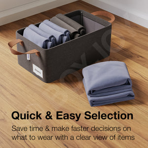 BOXJOY Oxford Fabric Foldable Grey Clothes Basket with Steel Frame