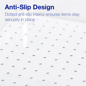 BOXJOY Set of 16 Acrylic Rectangular Transparent Trays