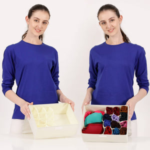 BOXJOY Polyester Foldable Light Grey Clothes Basket - 13 Grid