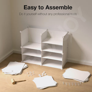 BOXJOY Plastic 12 Shelf Clothes Rack