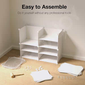 BOXJOY Plastic 12 Shelf Clothes Rack