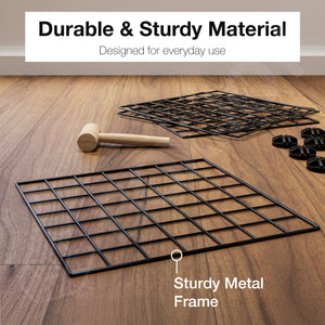 BOXJOY Metal Mesh 6 Shelf Black Cube Storage Rack with Feet - Plant Stand