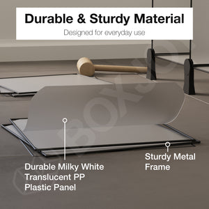 BOXJOY Plastic 6 Shelf Translucent Storage Rack with Feet