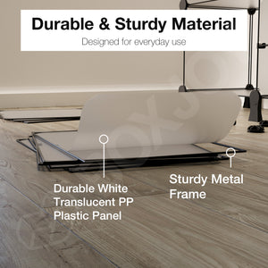 BOXJOY Plastic 9 Shelf Translucent Storage Rack with Feet