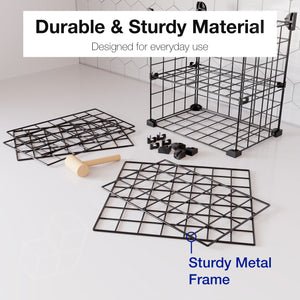 BOXJOY Metal Mesh 4 Shelf Black Kitchen Storage Rack - Vertical