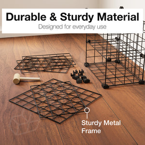 BOXJOY Metal Mesh 4 Shelf Black Wardrobe Storage Rack - Vertical