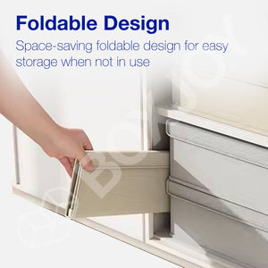 BOXJOY Polyester Foldable Light Grey Clothes Basket - 13 Grid