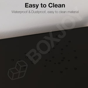 BOXJOY Hard Plastic 6 Shelf Black Shoe Rack with Transparent Door