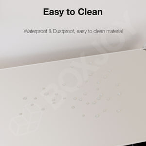 BOXJOY Hard Plastic 8 Shelf Vertical White Shoe Rack with Transparent Door