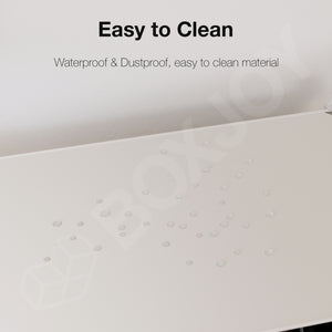 BOXJOY Hard Plastic 8 Shelf White Shoe Rack with Transparent Door