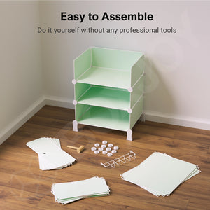 BOXJOY Plastic 5 Shelf Green Shoe Rack - Green Door Pack of 1