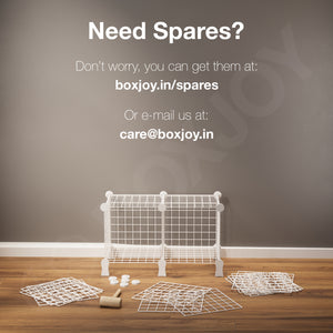 BOXJOY Metal Mesh 6 Shelf White Cube Storage Rack with Feet - Plant Stand