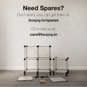 BOXJOY Plastic 6 Shelf Translucent Storage Rack with Feet