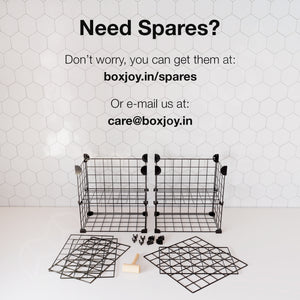 BOXJOY Metal Mesh 4 Shelf Black Kitchen Storage Rack - Vertical