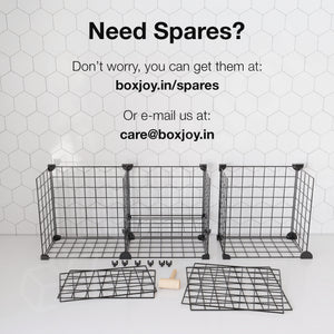 BOXJOY Metal Mesh 5 Shelf Black Kitchen Storage Rack - Horizontal