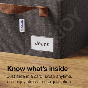 BOXJOY Oxford Fabric Foldable Grey Clothes Basket with Steel Frame