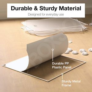 BOXJOY Plastic 8 Shelf Black Translucent Clothes Rack