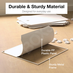 BOXJOY Plastic 8 Shelf Black Translucent Clothes Rack