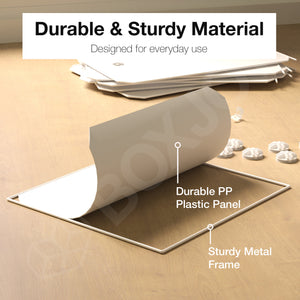 BOXJOY Plastic 12 Shelf White Cloth Rack with White Doors