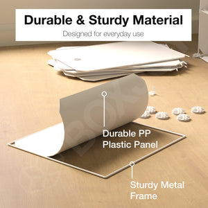 BOXJOY Plastic 8 Shelf White Cloth Rack with Transulcent Doors
